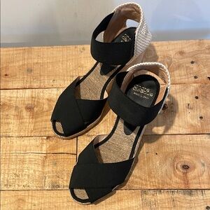 Andre Assous Black Espadrilles with Contoured Footbed